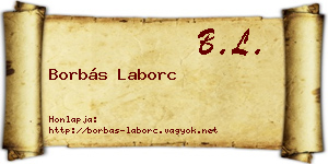 Borbás Laborc névjegykártya